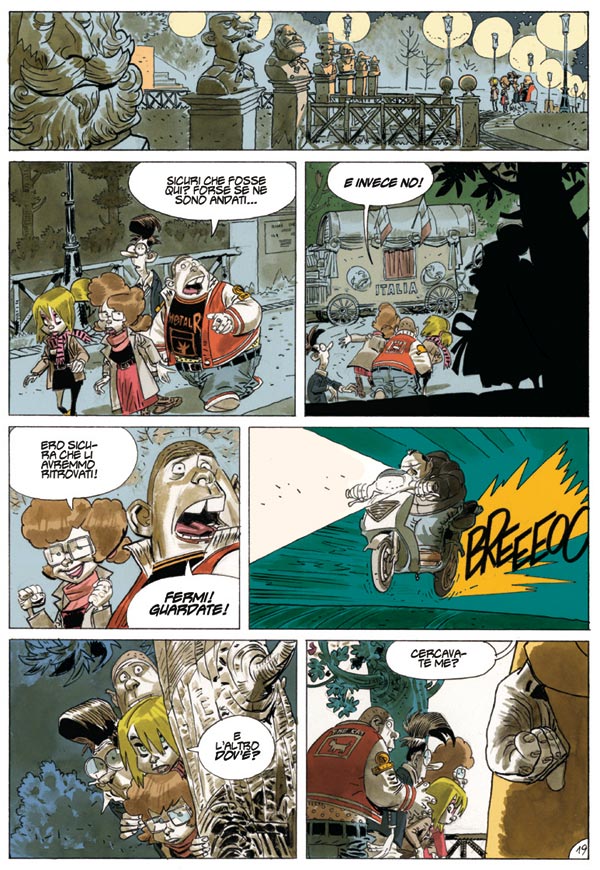 Tavola tratta dal Volume 2, Episodio 6 - Una Gita Scolastica Tavola tratta dal Volume 2, Episodio 6 - Una Gita Scolastica<br>disegni e colori di Corrado Mastantuono<br><i>(c) 2011 Edizioni San Paolo</i>