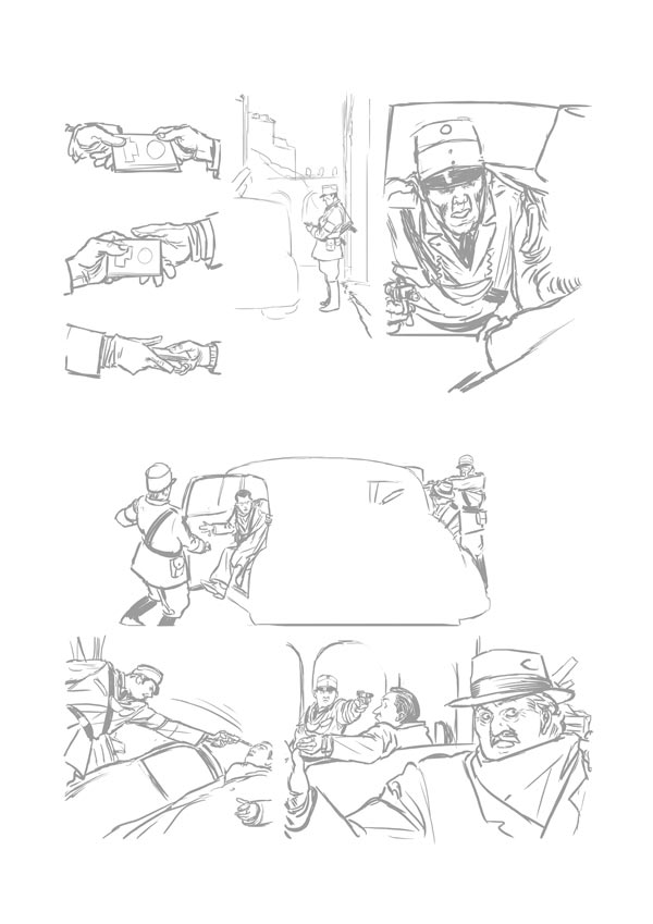 Giorgio Perlasca. Un uomo comune - Tavola 58 matite<br>disegni di Ennio Bufi<br><i>(c) 2011 ReNoir</i>