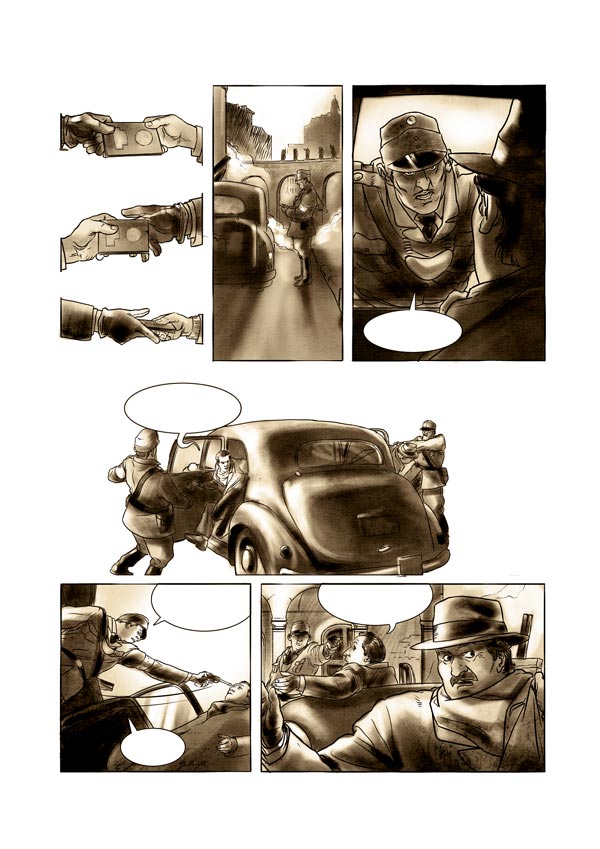 Giorgio Perlasca. Un uomo comune - Tavola 58<br>disegni di Ennio Bufi, colori di Mirka Andolfo<br><i>(c) 2011 ReNoir</i>