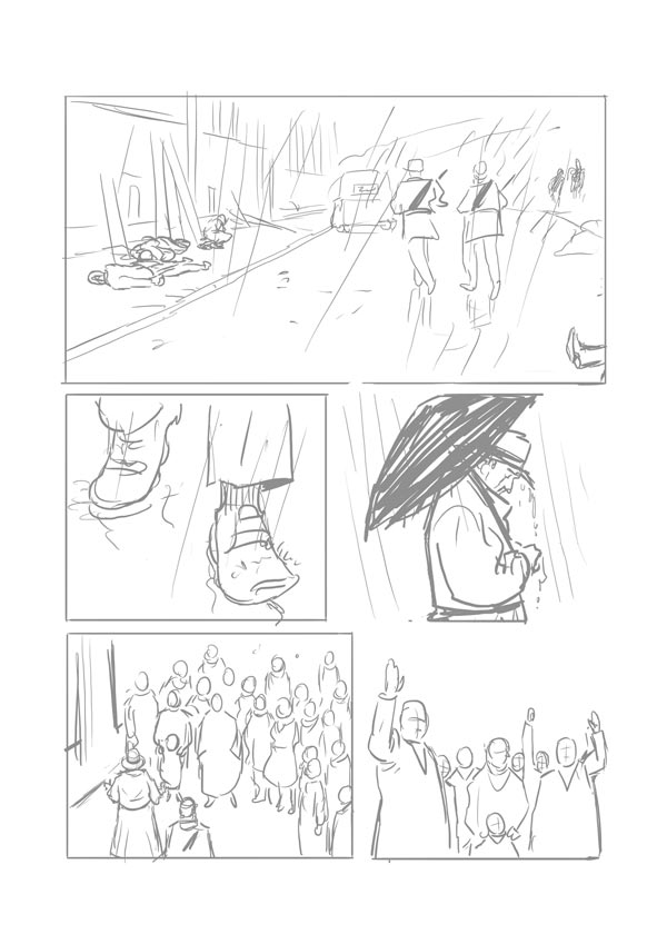 Giorgio Perlasca. Un uomo comune - Tavola 75 layout<br>disegni di Ennio Bufi<br><i>(c) 2011 ReNoir</i>
