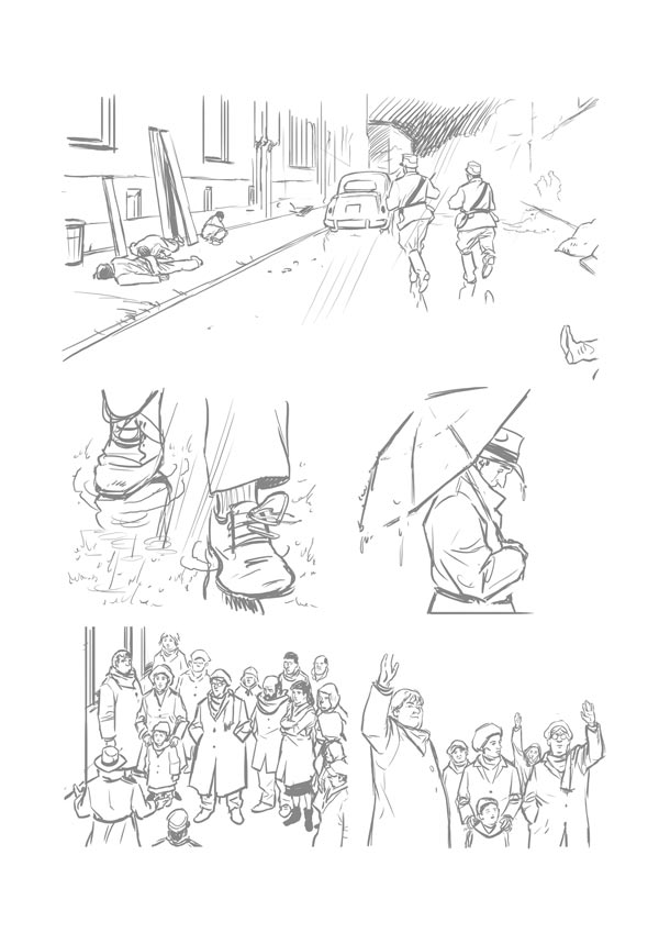 Giorgio Perlasca. Un uomo comune - Tavola 75 matite<br>disegni di Ennio Bufi<br><i>(c) 2011 ReNoir</i>