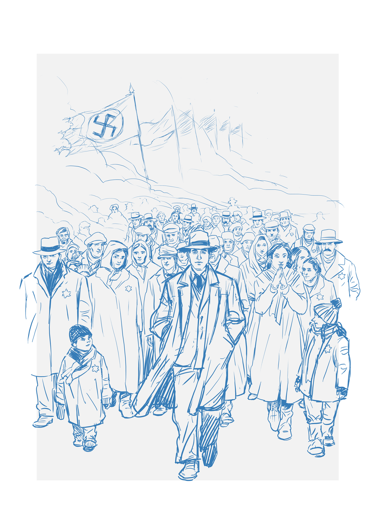 Cover Giorgio Perlasca. Un uomo comune - Matite<br>disegni di Ennio Bufi<br><i>(c) 2011 ReNoir</i>