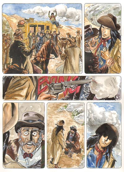 Tavola tratta da Than Dai cartonato numero 4<br>disegni e colori di Marco Boselli<br><i>(c) 2011 Salvatore Taormina</i>