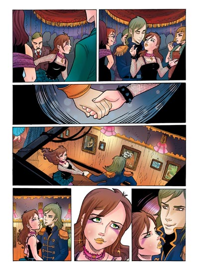 Tavola tratta da Vampire's Tears numero 1<br>disegni di Michela Cacciatore ed Elena Mirulla, colori Marina Iovine<br><i>(c) 2011 Salvatore Taormina</i>