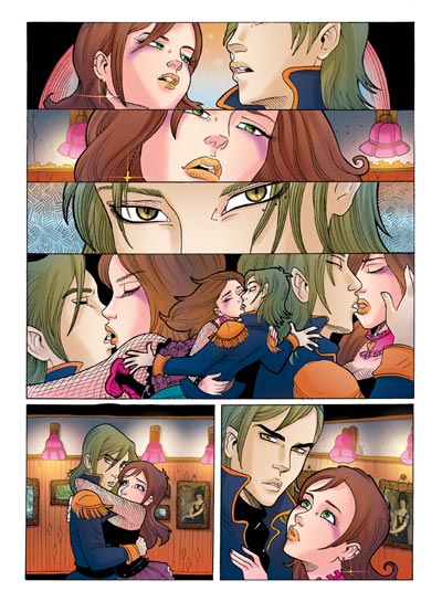Tavola tratta da Vampire's Tears numero 1<br>disegni di Michela Cacciatore ed Elena Mirulla, colori Marina Iovine<br><i>(c) 2011 Salvatore Taormina</i>