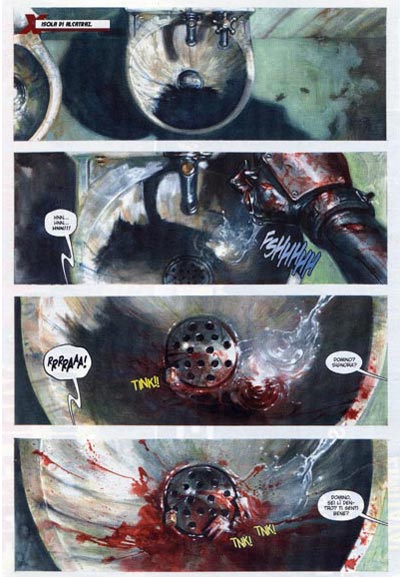 Tavola tratta da Wolverine: Sex + Violence<br>disegni e colori di Gabriele Dell'Otto<br><i>(c) TM & © 2011 MARVEL Edizione italiana: Panini S.p.A.</i>