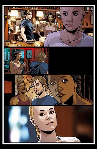 Tavola tratta da True Blood: Dal tramonto all’alba<br>disegni di David Messina, chine di Gaetano Carlucci & David Messina, colori di Giovanna Niro<br><i>(c) 2011 Panini Comics</i>