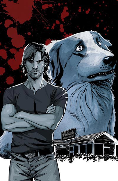 Cover True Blood #2 edizione USA Cover True Blood #2 edizione USA<br>disegni di David Messina, chine di Gaetano Carlucci & David Messina, colori di Giovanna Niro<br><i>(c) 2011 IDW</i>