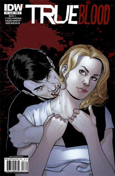 Cover True Blood #3 edizione USA<br>disegni di David Messina, chine di Gaetano Carlucci & David Messina, colori di Giovanna Niro<br><i>(c) 2011 IDW</i>