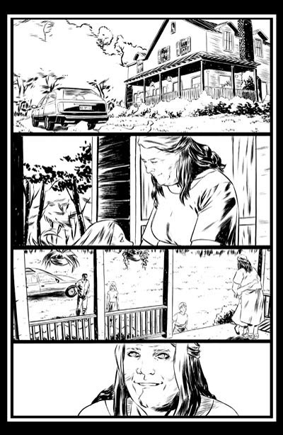 Tavola tratta da True Blood: Dal tramonto all’alba<br>disegni di Elena Casagrande<br><i>(c) 2011 Panini Comics</i>