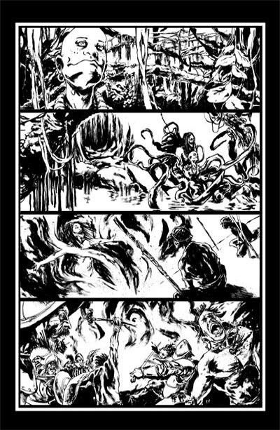 Tavola tratta da True Blood: Dal tramonto all’alba Tavola tratta da True Blood: Dal tramonto all’alba<br>disegni di Andrea Olimpieri<br><i>(c) 2011 Panini Comics</i>