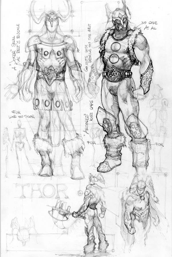 Studio Personaggi: Thor Studio Personaggi: Thor<br>disegni di Simone Bianchi<br><i>(c) TM & © 2011 MARVEL Edizione italiana: Panini S.p.A.</i>
