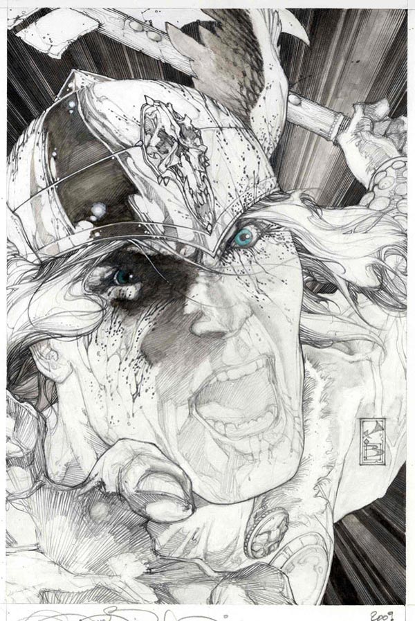 Matite Cover USA #3 Thor: per Asgard<br>disegni di Simone Bianchi<br><i>(c) TM & © 2011 MARVEL Edizione italiana: Panini S.p.A.</i>