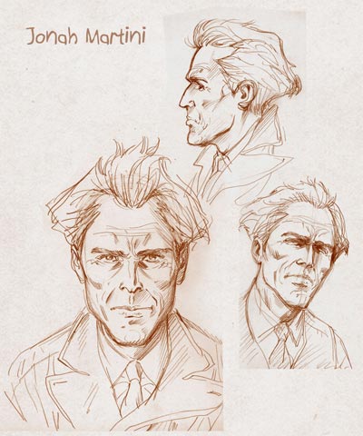 Studio Personaggi: Jonah Martini<br>disegni di Sergio Gerasi<br><i>(c) 2011 ReNoir</i>