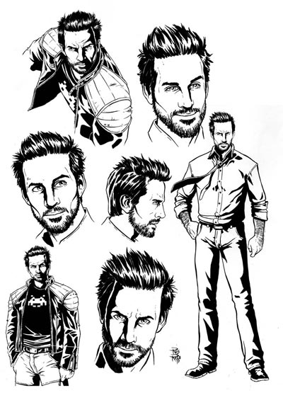 Studio Personaggi: Adam<br>disegni di Rosario Raho<br><i>(c) 2011 Giuseppe Di Bernardo & Edizioni Star Comics</i>