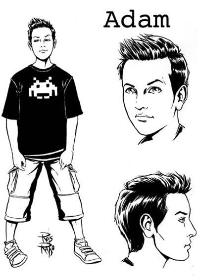Studio Personaggi: Giovane Adam<br>disegni di Rosario Raho<br><i>(c) 2011 Giuseppe Di Bernardo & Edizioni Star Comics</i>