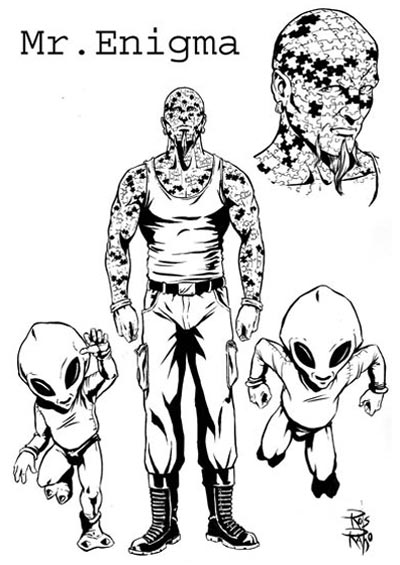 Studio Personaggi: Enigma<br>disegni di Rosario Raho<br><i>(c) 2011 Giuseppe Di Bernardo & Edizioni Star Comics</i>
