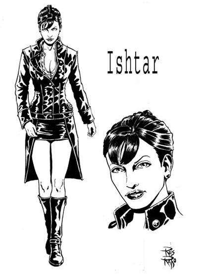 Studio Personaggi: Ishtar<br>disegni di Rosario Raho<br><i>(c) 2011 Giuseppe Di Bernardo & Edizioni Star Comics</i>