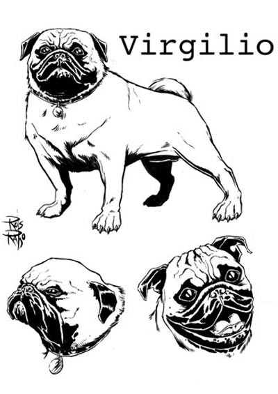 Studio Personaggi: Virgilio<br>disegni di Rosario Raho<br><i>(c) 2011 Giuseppe Di Bernardo & Edizioni Star Comics</i>