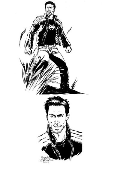 Studio Personaggi: Adam<br>disegni di Michela Da Sacco<br><i>(c) 2011 Giuseppe Di Bernardo & Edizioni Star Comics</i>