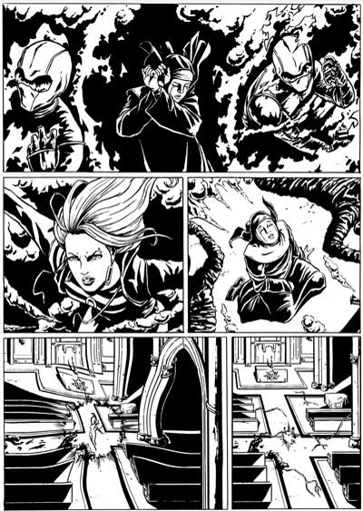 The Secret numero 2 - Tavola 9<br>disegni di Rosario Raho<br><i>(c) 2011 Giuseppe Di Bernardo & Edizioni Star Comics</i>
