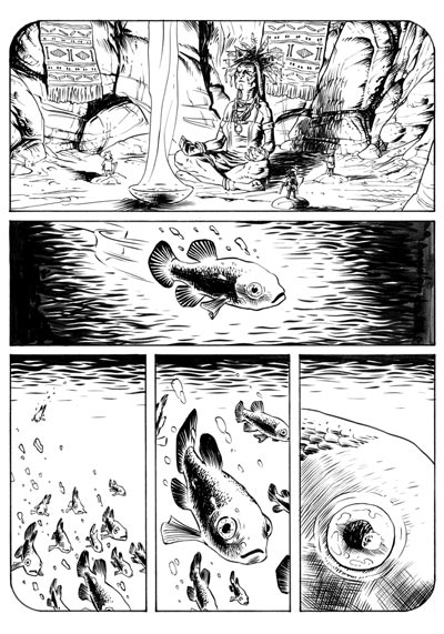 The Secret numero 4 - Tavola 8<br>disegni di Massimiliano Bergamo<br><i>(c) 2011 Giuseppe Di Bernardo & Edizioni Star Comics</i>