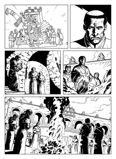 The Secret numero 5 - Tavola 3<br>disegni di Fabrizio Galliccia<br><i>(c) 2011 Giuseppe Di Bernardo & Edizioni Star Comics</i>