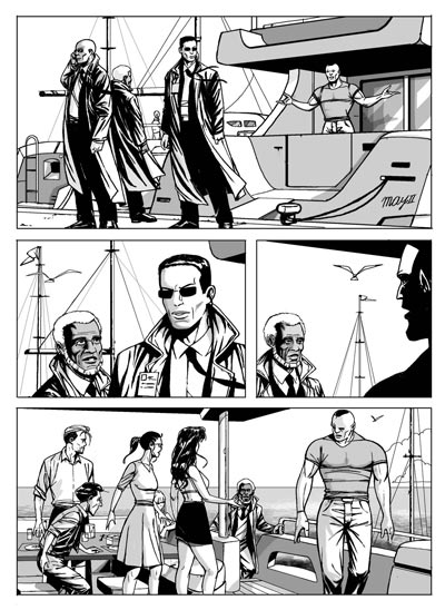 Tavola tratta dal numero 240 Tavola tratta dal numero 240<br>disegni di Fabio Jacomelli<br><i>(c) 2011 Sergio Bonelli Editore</i>