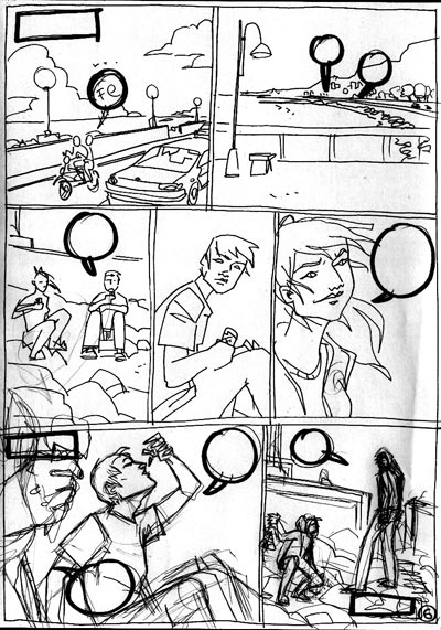 Carriera ciminale di Clelia C. - Tavola 6 storyboard<br>disegni di Grazia Lobaccaro<br><i>(c) 2011 Black Velvet</i>