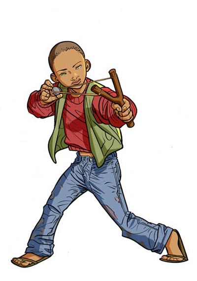 Studio Personaggi: Hassan<br>disegni di Fabio Celoni, colori di Mirka Andolfo<br><i>(c) 2011 Edizioni Piemme</i>