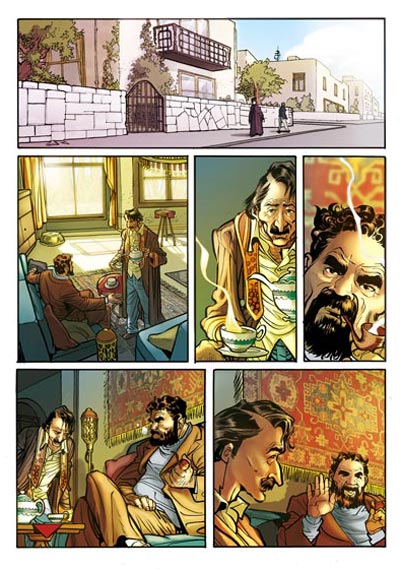 Il Cacciatore di Aquiloni - Tavola 5<br>disegni di Fabio Celoni, colori di Mirka Andolfo<br><i>(c) 2011 Edizioni Piemme</i>