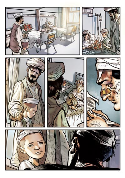 Il Cacciatore di Aquiloni - Tavola 116<br>disegni di Fabio Celoni, colori di Mirka Andolfo<br><i>(c) 2011 Edizioni Piemme</i>