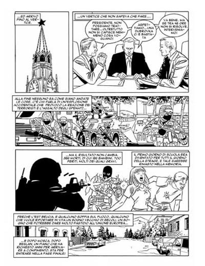 N.O.X. numero 1 - Tavola 7<br>disegni di Matteo Giurlanda<br><i>(c) 2011 Alessandro Bottero & Edizioni Star Comics</i>