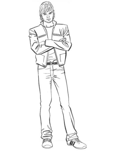 Studio Personaggi: Agente N.O.X.<br>disegni di Matteo Giurlanda<br><i>(c) 2011 Alessandro Bottero & Edizioni Star Comics</i>