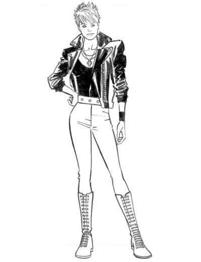 Studio Personaggi: Agente N.O.X.<br>disegni di Matteo Giurlanda<br><i>(c) 2011 Alessandro Bottero & Edizioni Star Comics</i>