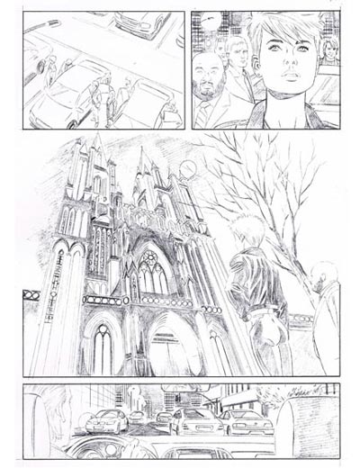 N.O.X. numero 1 - Tavola 33<br>disegni di Matteo Giurlanda<br><i>(c) 2011 Alessandro Bottero & Edizioni Star Comics</i>