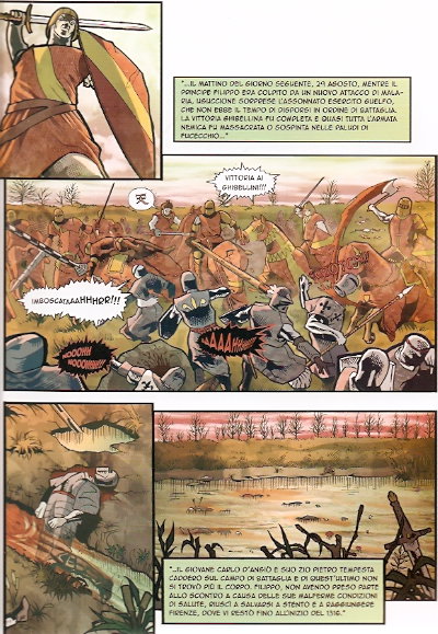 Guelfi e Ghibellini Guelfi e Ghibellini<br>tavola di Walter Trono, p.41, 1310-1359. I primi anni di Martina Angioina<br><i>(c) 2010 Halley editrice</i>