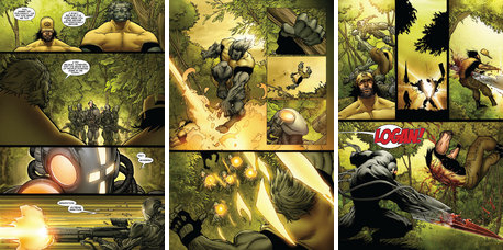 Sequenza di una scena d’azione<br><i>(c) 2011 Panini Comics</i>