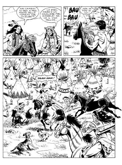 Tavola tratta dal Maxi numero 16<br>disegni di Marcello Mangiantini<br><i>(c) 2011 Sergio Bonelli Editore</i>