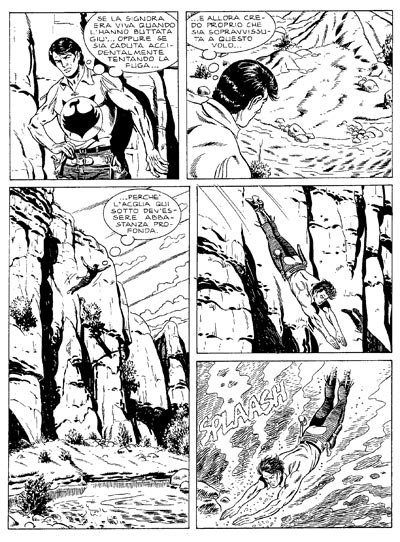 Tavola tratta dal Maxi numero 16<br>disegni di Marcello Mangiantini<br><i>(c) 2011 Sergio Bonelli Editore</i>