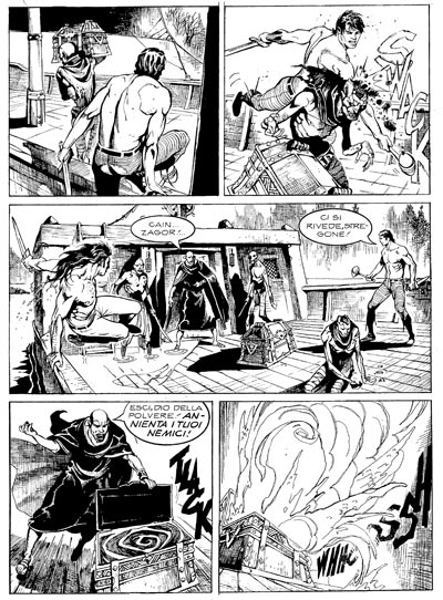 Tavola tratta dagli albi numero 552/555<br>disegni di Michele Rubini<br><i>(c) 2011 Sergio Bonelli Editore</i>