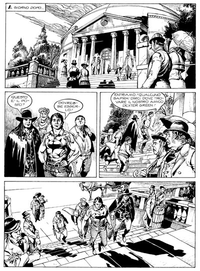 Tavola tratta dagli albi numero 552/555<br>disegni di Michele Rubini<br><i>(c) 2011 Sergio Bonelli Editore</i>