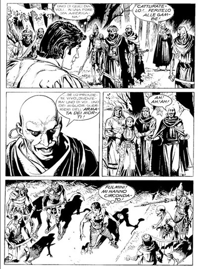 Tavola tratta dagli albi numero 552/555<br>disegni di Michele Rubini<br><i>(c) 2011 Sergio Bonelli Editore</i>