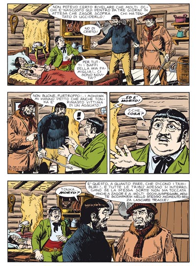 Tavola tratta dal numero 551<br>disegni di Gallieno Ferri<br><i>(c) 2011 Sergio Bonelli Editore</i>