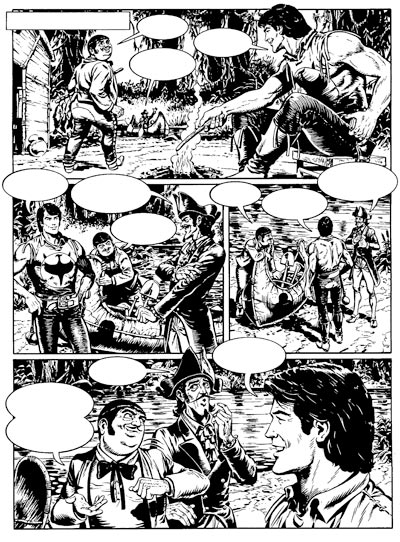 Tavola tratta da INK 58<br>disegni di Yannis Ginosatis<br><i>(c) 2011 Menhir Edizioni & Sergio Bonelli Editore</i>
