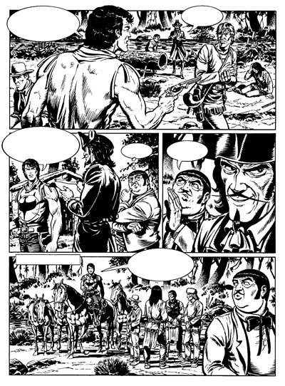 Tavola tratta da INK 58<br>disegni di Yannis Ginosatis<br><i>(c) 2011 Menhir Edizioni & Sergio Bonelli Editore</i>