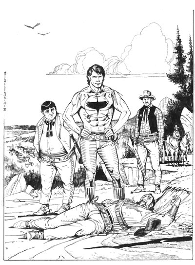 Illustrazione tratta dal romanzo di Zagor<br>disegno di Michele Rubini<br><i>(c) 2011 Cartoon Club & Sergio Bonelli Editore</i>