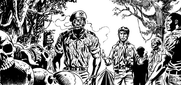 Vignetta tratta dal romanzo a fumetti Stria Vignetta tratta dal romanzo a fumetti Stria<br>disegni di Luigi Simeoni<br><i>(c) 2011 Sergio Bonelli Editore</i>