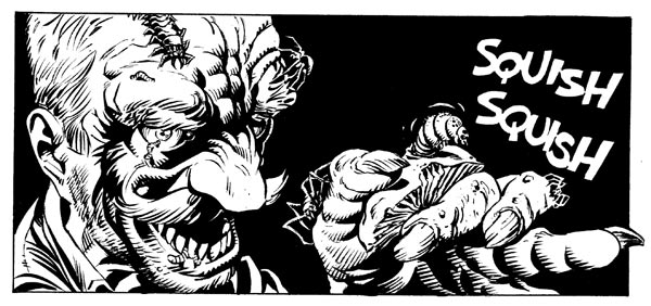 Vignetta tratta dal romanzo a fumetti Stria Vignetta tratta dal romanzo a fumetti Stria<br>disegni di Luigi Simeoni<br><i>(c) 2011 Sergio Bonelli Editore</i>