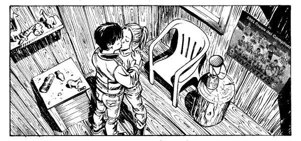 Vignetta tratta dal romanzo a fumetti Stria<br>disegni di Luigi Simeoni<br><i>(c) 2011 Sergio Bonelli Editore</i>